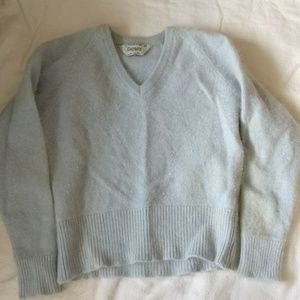 Vintage baby blue v-neck sweater